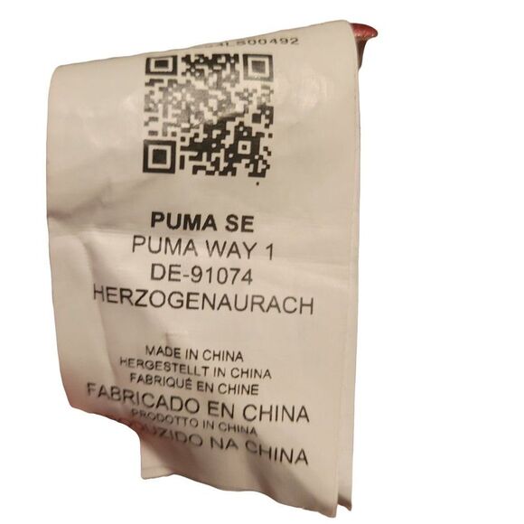 Puma Womens Leggings Red XL Ribbed Full Length Plus Size Pants Logo - Picture 6 of 8